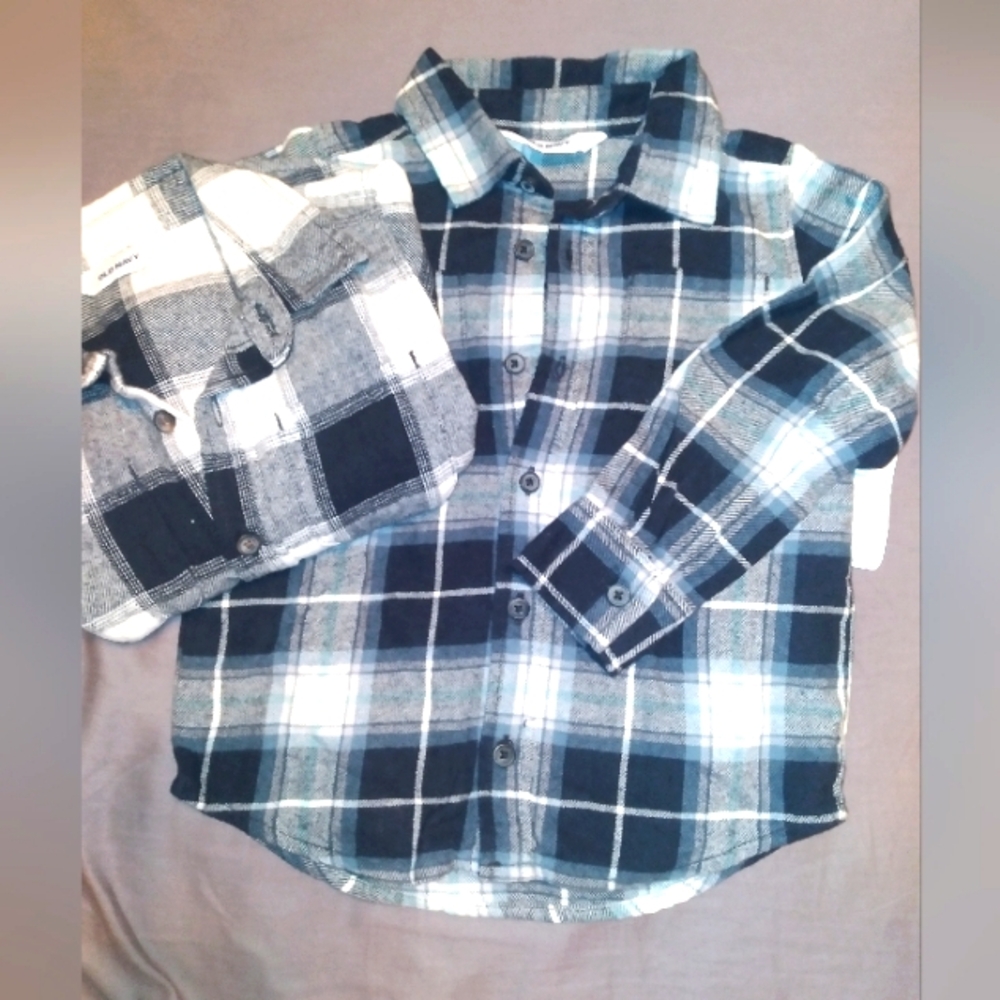 Old Navy lot of toddler boy flannel shirts
